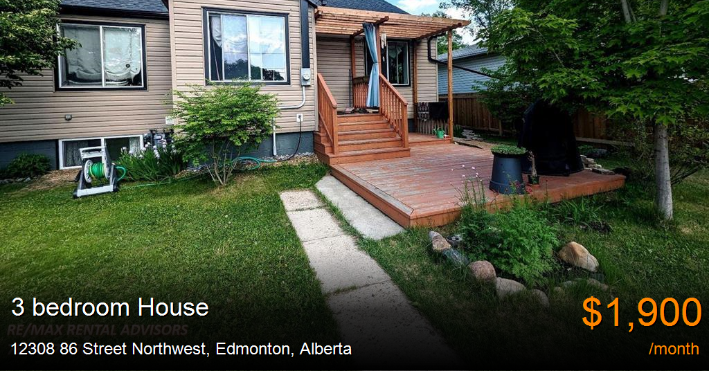 12308 86 street northwest, edmonton House for Rent