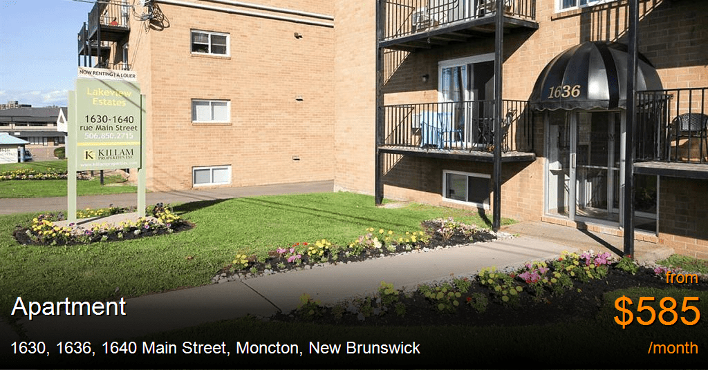 1630, 1636, 1640 Main Street, Moncton Apartment for Rent B20329