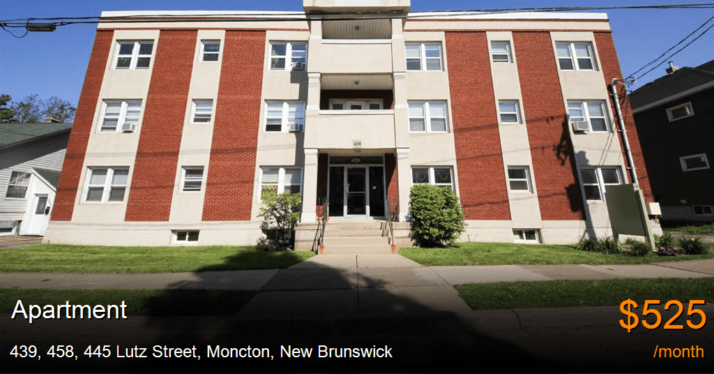 439, 458, 445 lutz street, moncton Apartment for Rent