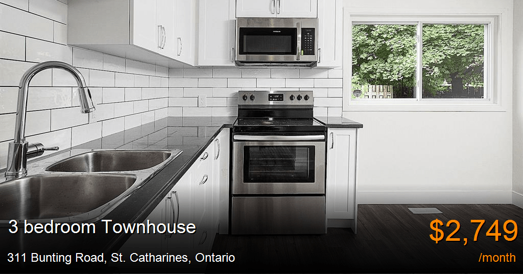 311 bunting road, st. catharines Townhouse for Rent