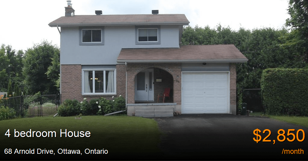 68 arnold drive, ottawa House for Rent