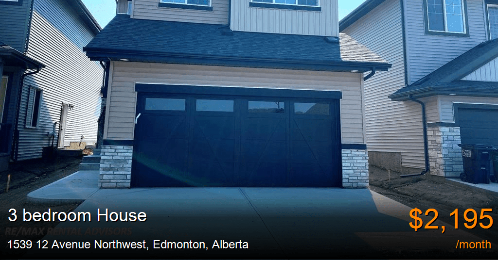 1539 12 avenue northwest, edmonton House for Rent