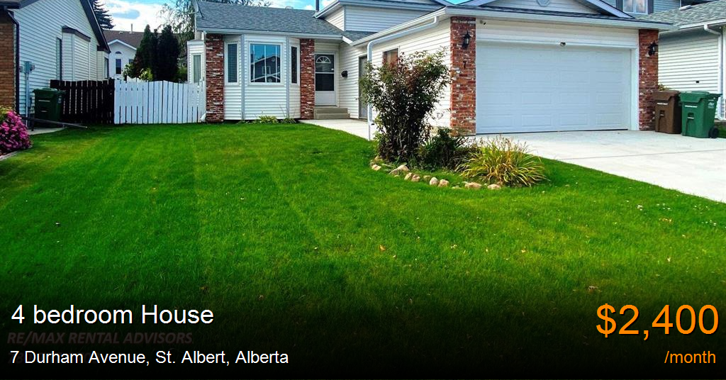 7 durham avenue, st. albert House for Rent