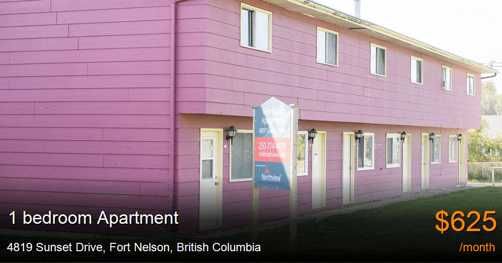 4819 Sunset Drive, Fort Nelson Apartment for Rent