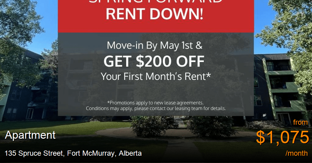 135 Spruce Street, Fort McMurray Apartment for Rent