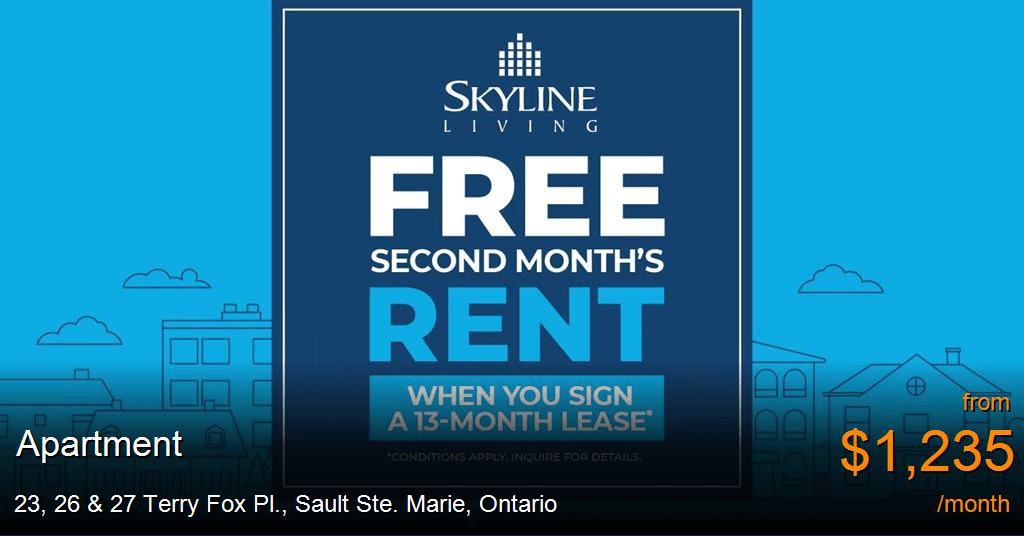 23, 26 & 27 terry fox pl., sault ste. marie Apartment for Rent