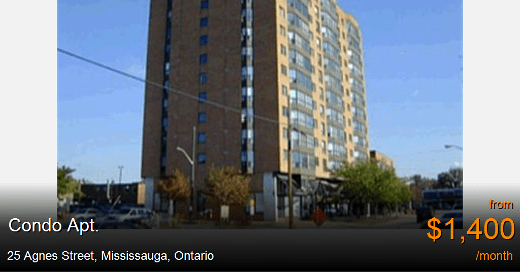 25 agnes street, mississauga Condo Apt. for Rent