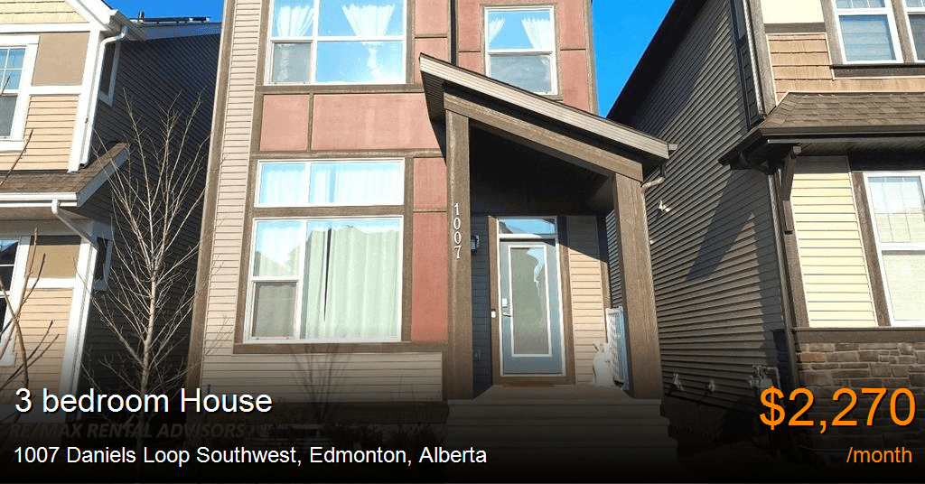 1007 daniels loop southwest, edmonton House for Rent