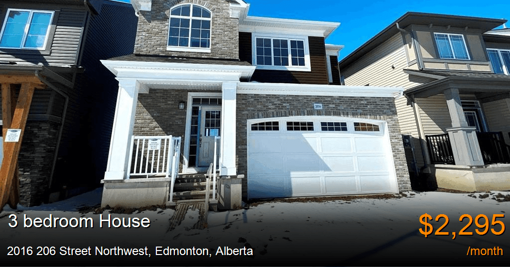 2016 206 street northwest, edmonton House for Rent