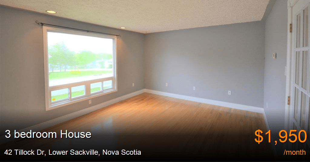 42 tillock dr, lower sackville House for Rent