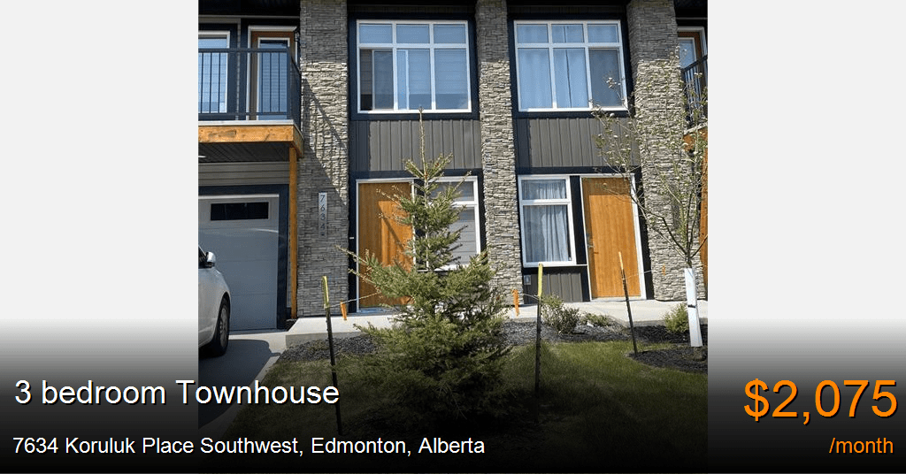 7634 koruluk place southwest, edmonton Duplex for Rent