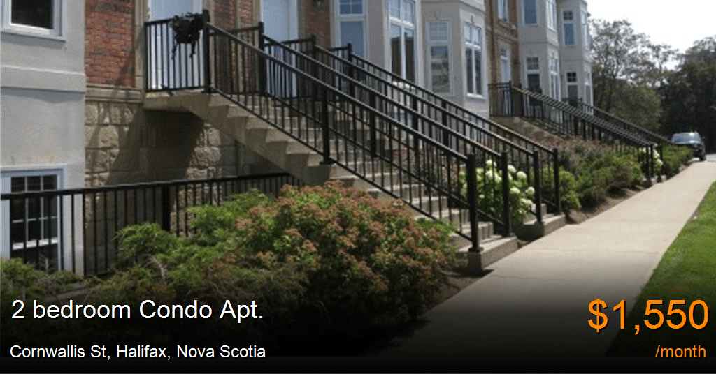 cornwallis st, halifax Condo Apt. for Rent