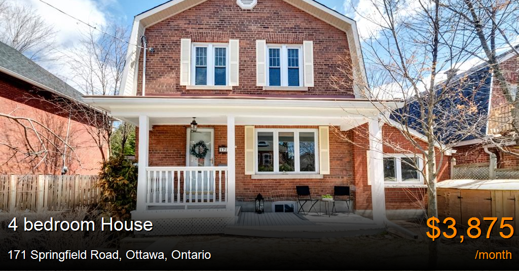 171 springfield road, ottawa House for Rent