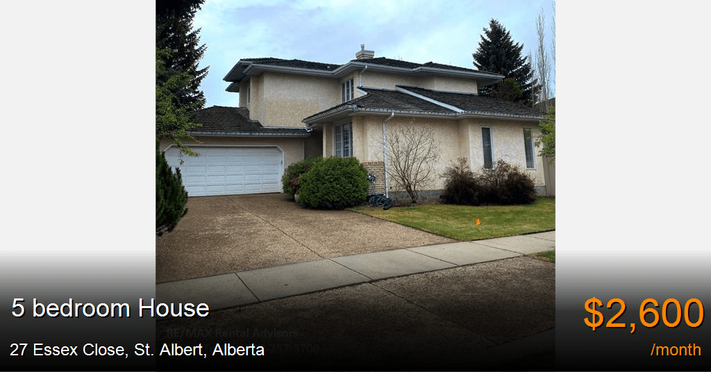 27 essex close, st. albert House for Rent