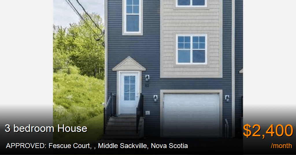 approved fescue court,, middle sackville House for Rent