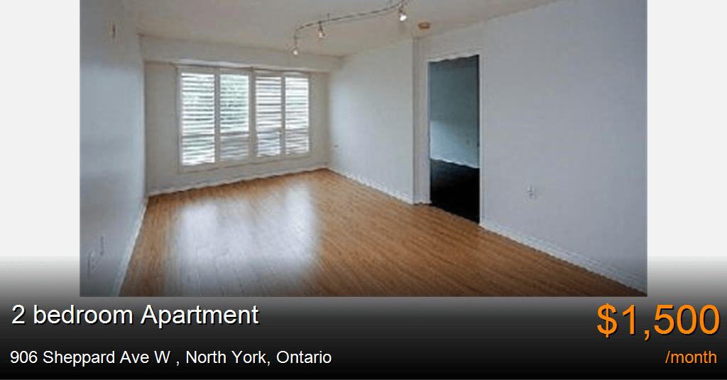 906 sheppard ave w, north york Apartment for Rent