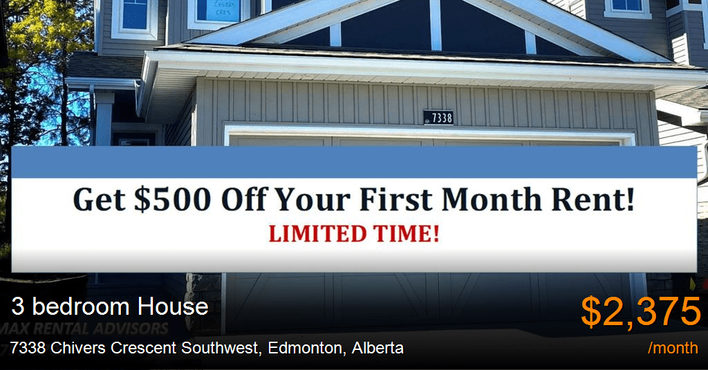 7338 chivers crescent southwest, edmonton House for Rent