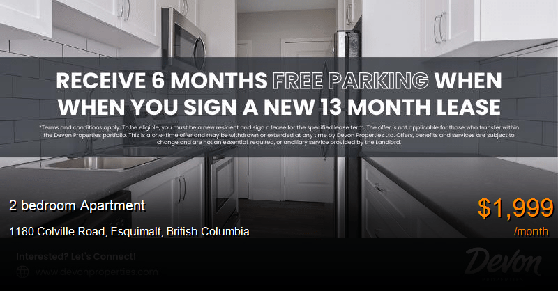 1180 colville road, victoria Apartment for Rent