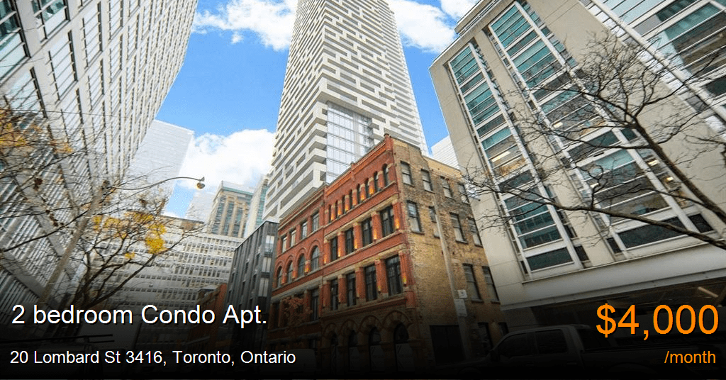 20 lombard st 3416, toronto Condo Apt. for Rent