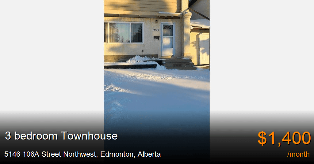 5146 106a street northwest, edmonton Townhouse for Rent
