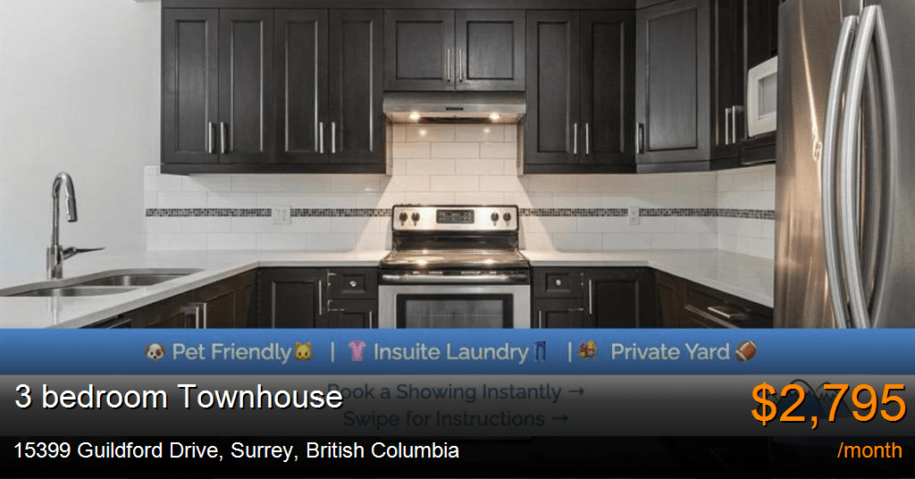 15399 guildford drive, surrey Townhouse for Rent