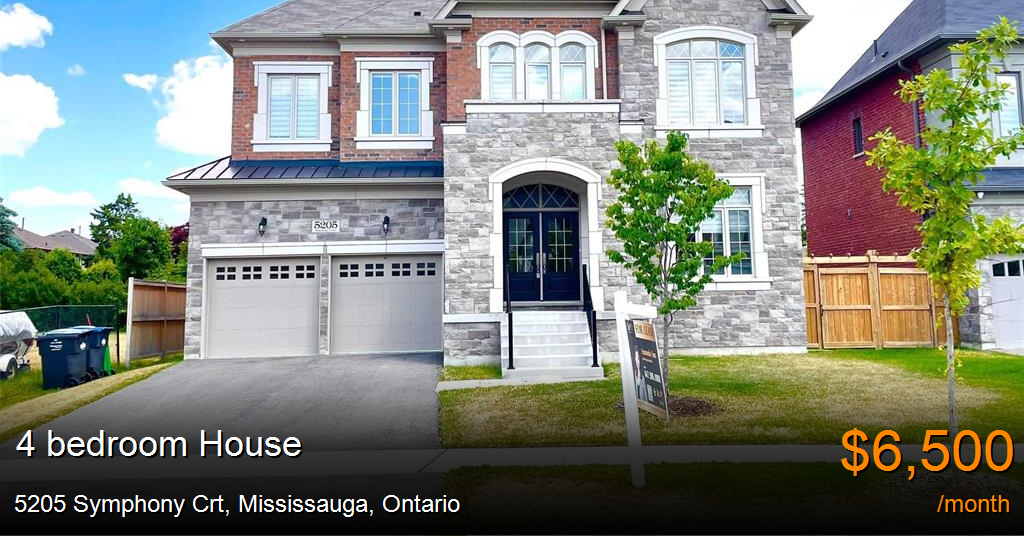 5205 Symphony Crt, Mississauga House for Rent