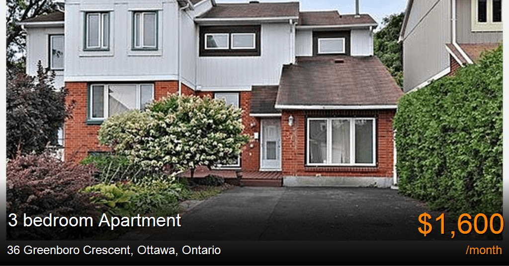 36 greenboro crescent, ottawa Apartment for Rent