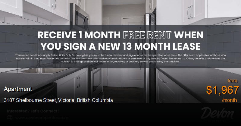 3187 shelbourne street, victoria Apartment for Rent
