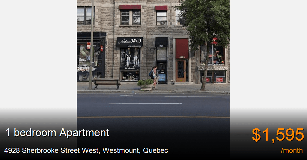 4928 sherbrooke street west, westmount Apartment for Rent