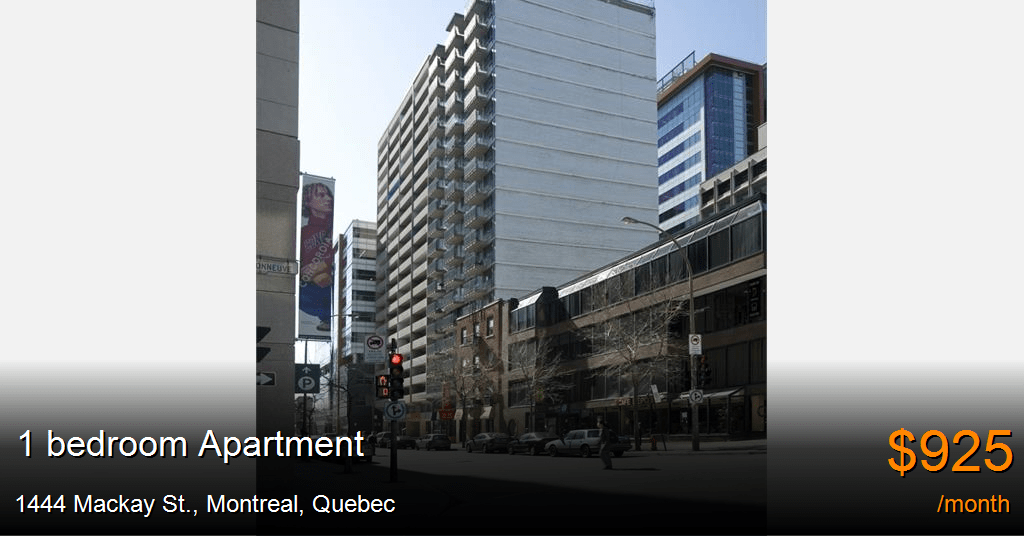 1444 mackay st., montreal Apartment for Rent