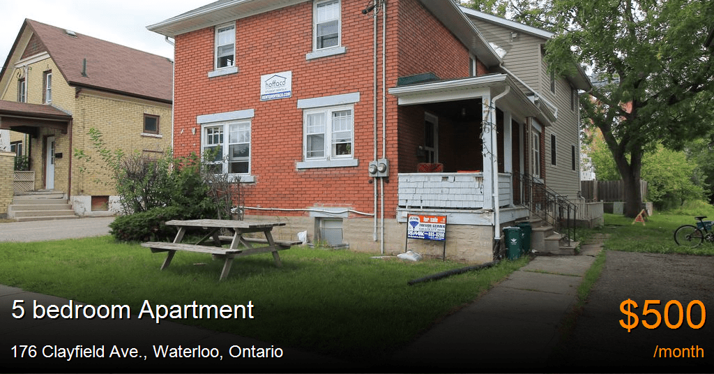 176 clayfield ave., waterloo Apartment for Rent