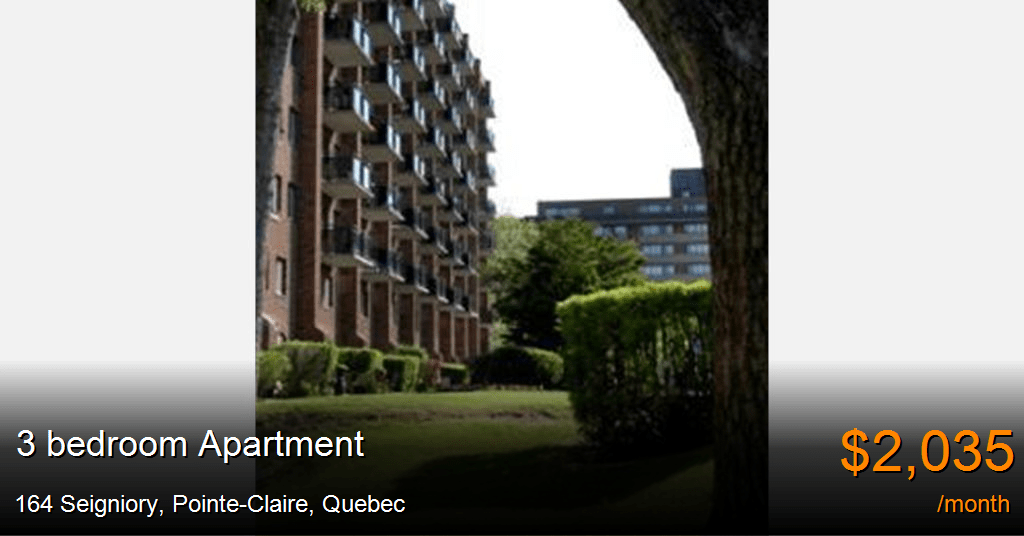 164 seigniory, pointeclaire Apartment for Rent