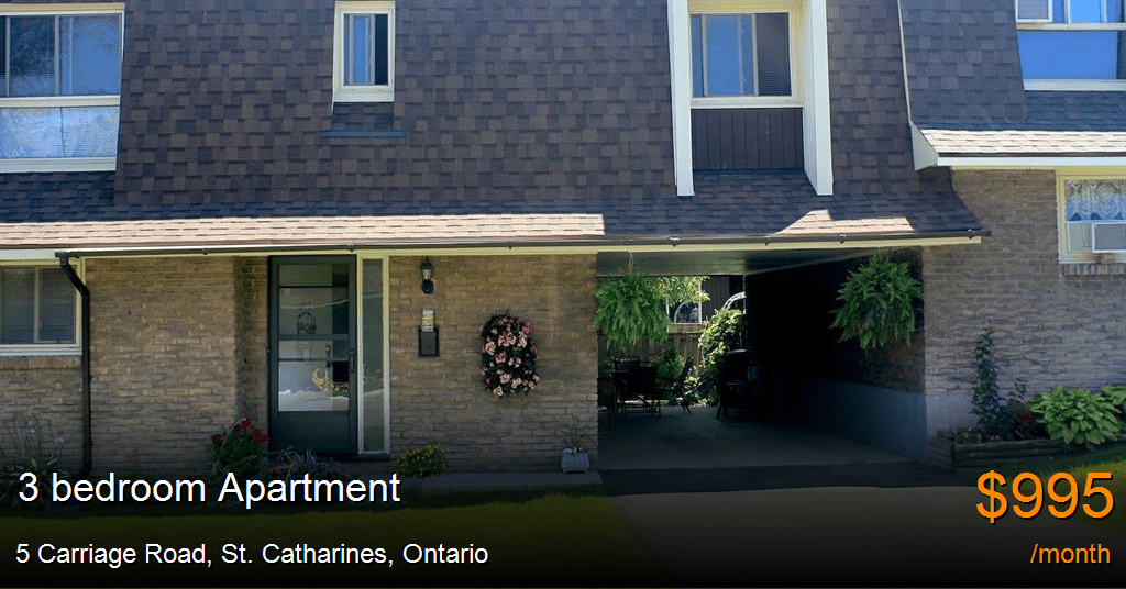 5 carriage road, st. catharines Apartment for Rent