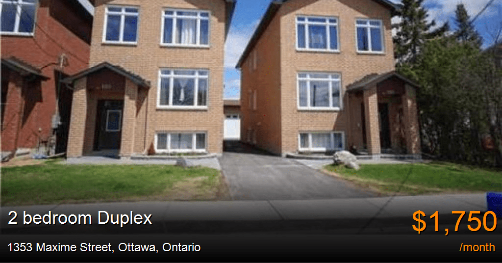 1353 maxime street, ottawa Duplex for Rent