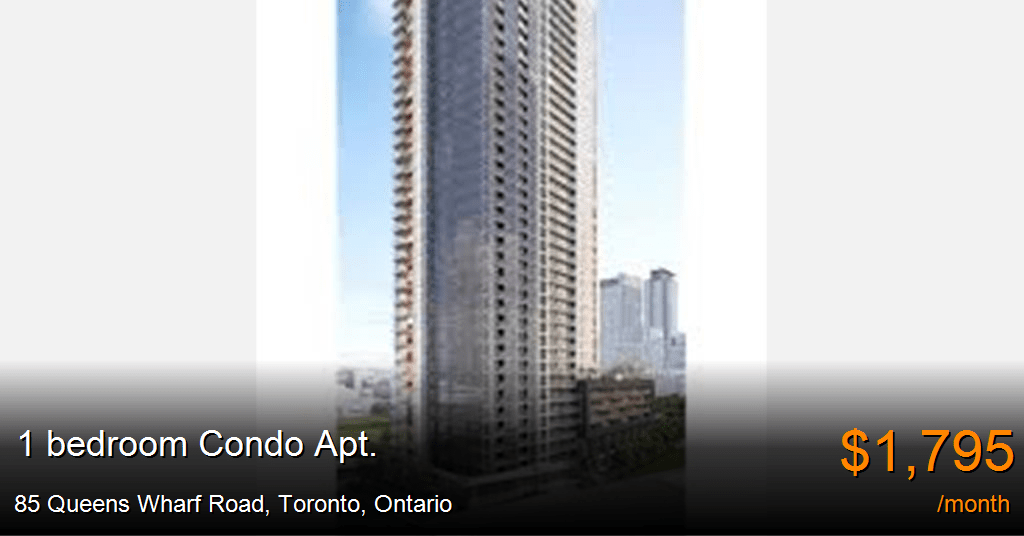 85 queens wharf road, toronto Condo Apt. for Rent
