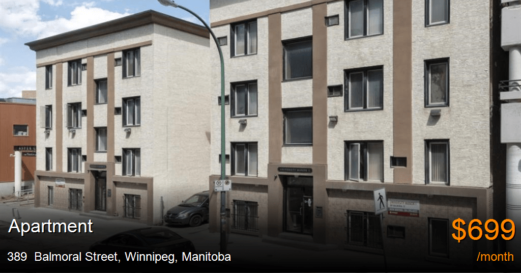 389 balmoral street, winnipeg Apartment for Rent