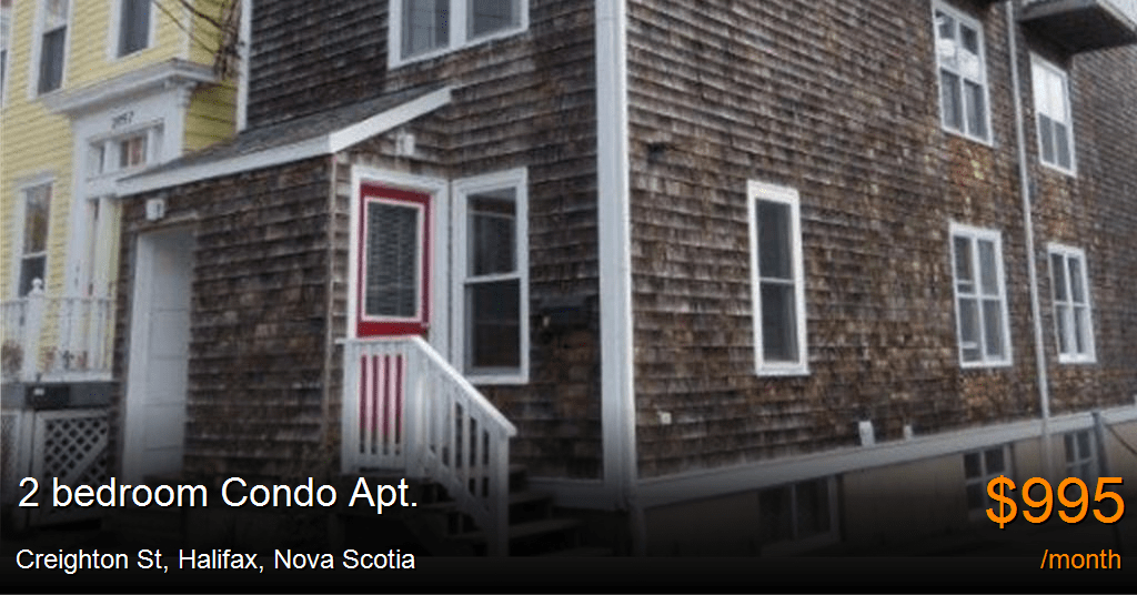 creighton st, halifax Condo Apt. for Rent