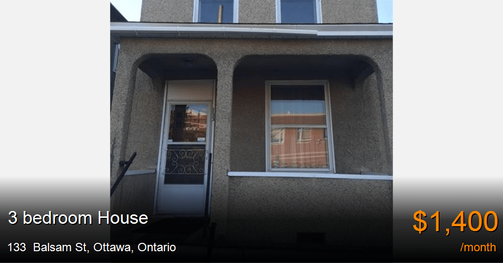 133 balsam st, ottawa House for Rent