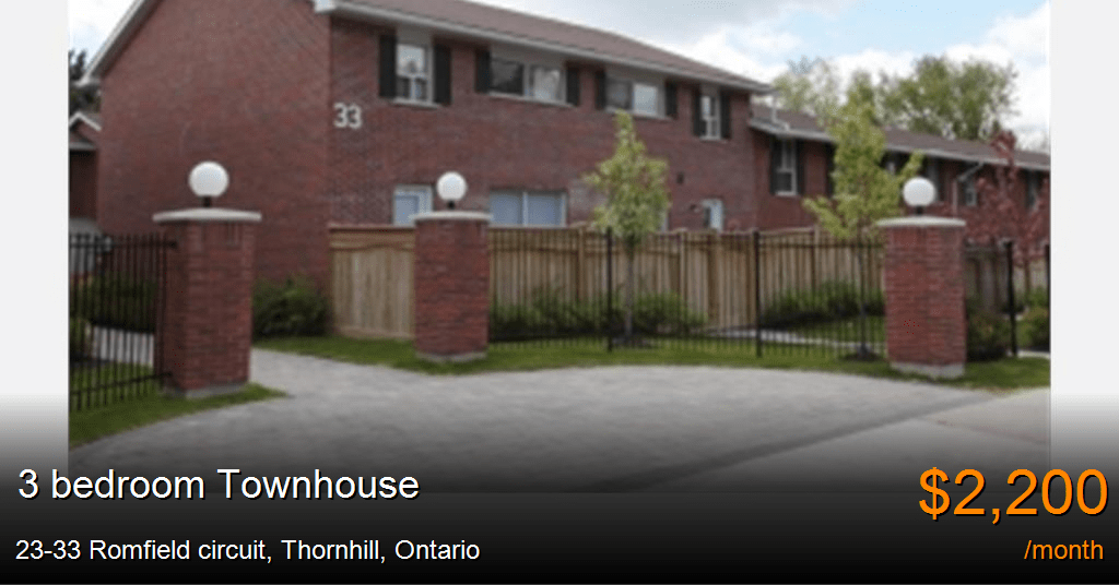 2333 romfield circuit, thornhill Townhouse for Rent