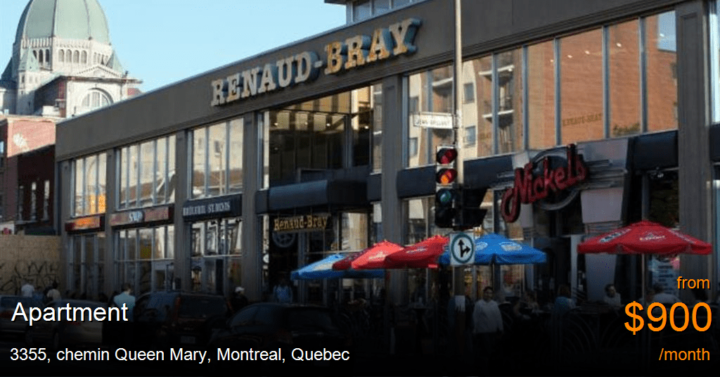 3355, chemin queen mary, montreal Apartment for Rent