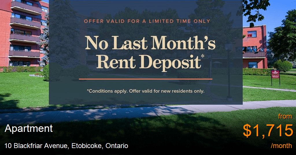 10 Blackfriar Avenue, Etobicoke Apartment for Rent