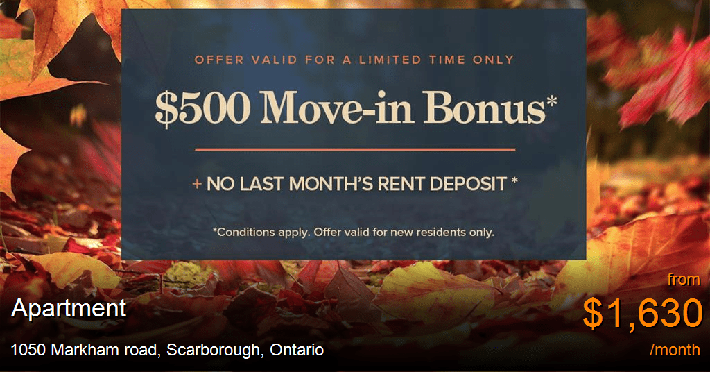 1050 Markham road, Scarborough Apartment for Rent