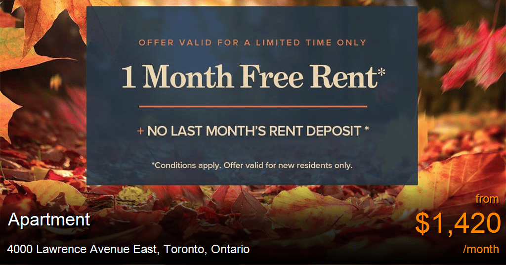 4000 Lawrence Avenue East, Toronto Apartment for Rent