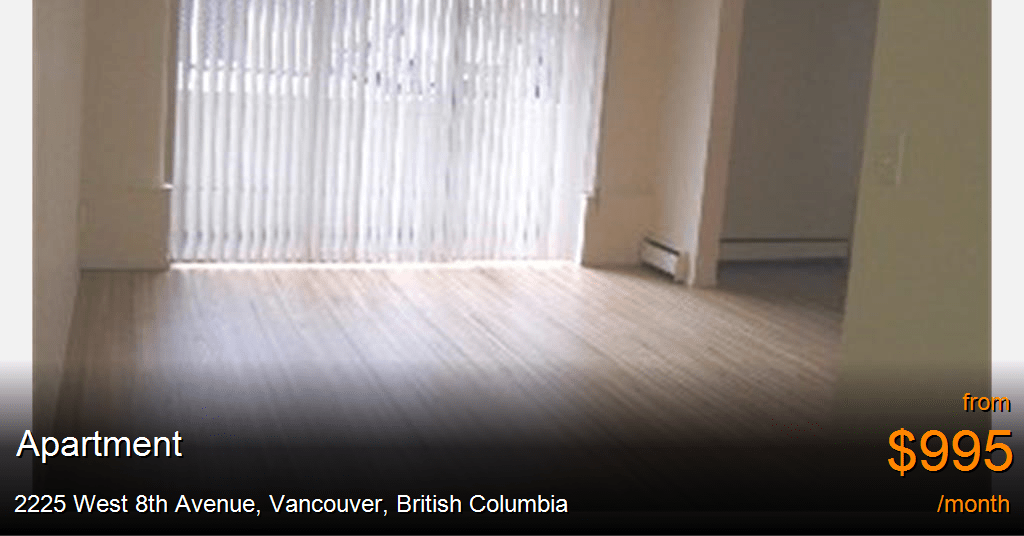 2225 west 8th avenue, vancouver Apartment for Rent