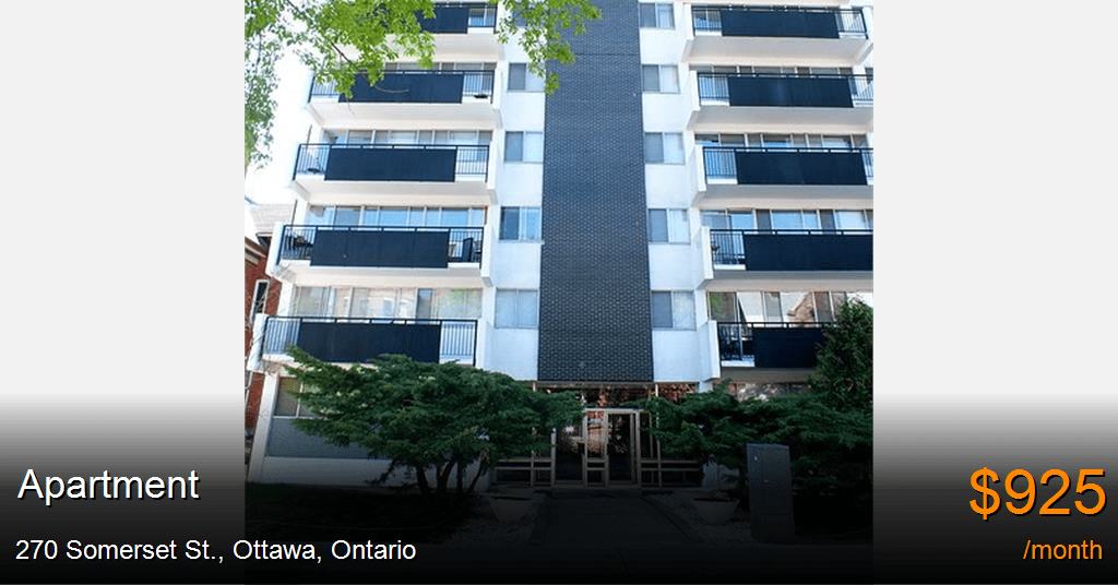 270 somerset st., ottawa Apartment for Rent