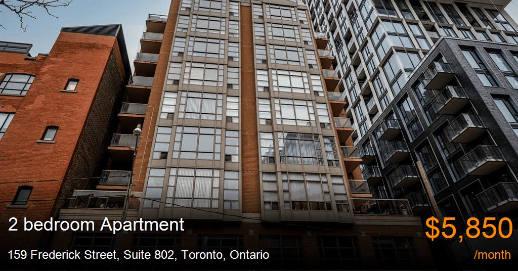 159 frederick street, suite 802, toronto Apartment for Rent