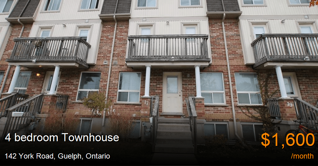 142 york road, guelph Townhouse for Rent