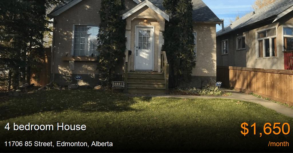 11706 85 street, edmonton House for Rent