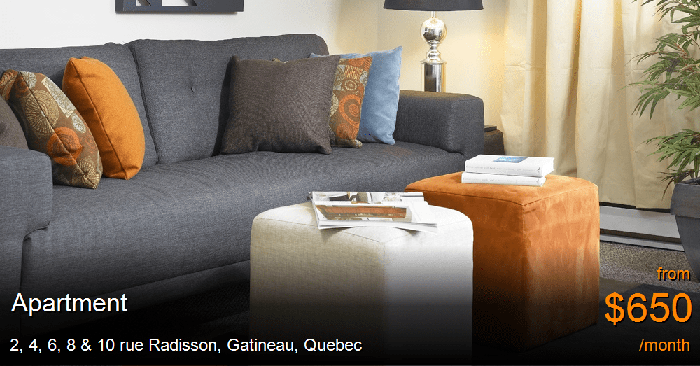2, 4, 6, 8 & 10 rue radisson, gatineau Apartment for Rent