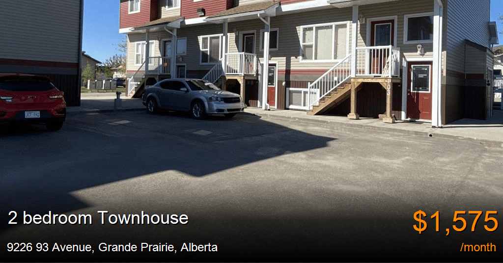 9226 93 avenue, grande prairie Townhouse for Rent